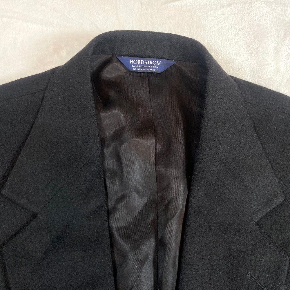 Loro Piana Blazer‎ Jacket Mens 43L Camel Hair Black Italy Nordstrom Old Money